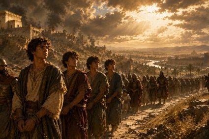👑 FROM BABYLON TO THE ETERNAL KINGDOM | Chapter 1 – 👑 Miniseries 1: 🌍 From Jerusalem to Babylon | 🚶 Poem 3 – The Road into Exile